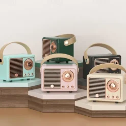 Retro-Style Mini Portable Wireless Speakers - The Perfect Creative Gift for Music Lovers