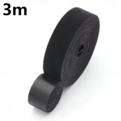 Reusable Cable Ties Roll, 3M Length, 10mm Width, Nylon Fastening Straps with Dual-Sided Hook Loop, Wire Organizer for USB Cables, Cord Wrangler, Self-Cutting Zip Ties for Electronics, Mouse, Earphone, Cord Protectors