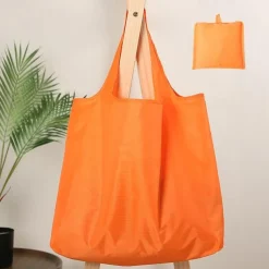 Reusable Nylon Tote Bag – Lightweight Foldable Shopping Bag with Large Capacity for Women, Men, Grocery, Travel & Daily Use