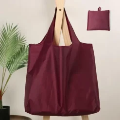 Reusable Nylon Tote Bag – Lightweight Foldable Shopping Bag with Large Capacity for Women, Men, Grocery, Travel & Daily Use