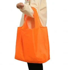 Reusable Nylon Tote Bag – Lightweight Foldable Shopping Bag with Large Capacity for Women, Men, Grocery, Travel & Daily Use