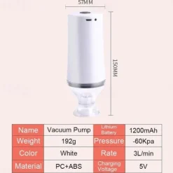 Reusable Vacuum Food Storage Zipper Bags Set Electric Handheld Vacuum Sealer Pump Sous Vide Bags USB Rechargeable