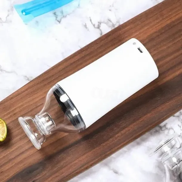 Reusable Vacuum Food Storage Zipper Bags Set Electric Handheld Vacuum Sealer Pump Sous Vide Bags USB Rechargeable