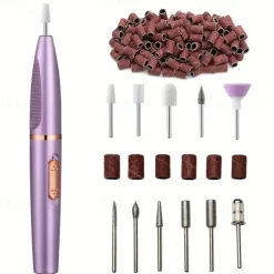 Revamp Your Nails with this Electric Mini Manicure Pen & Multi-Head Nail Grinder Set!