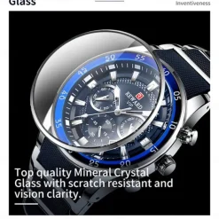 REWARD Men Quartz Watch Outdoor Sports Fashion Casual Luminous Calendar Chronograph Waterproof Steel Silicone Gel Watch