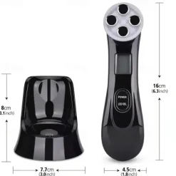 RF Beauty Device 5 In 1 Import Wrinkle Acne Removal Microcurrent Facial Lifting Machine 6 Color Light Therapy Radio Frequency Multifunction Instrument