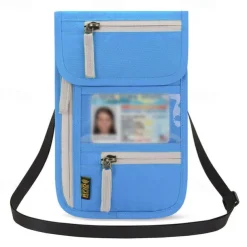 RFID Blocking Passport Holder Travel Wallet Card Bag Shileding Neck Pouch Security Protect Adjusted Strap Faraday Bag