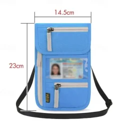 RFID Blocking Passport Holder Travel Wallet Card Bag Shileding Neck Pouch Security Protect Adjusted Strap Faraday Bag