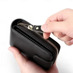 Rfid Credit Card Holder 16 Card Slots Wallet Genuine Leather Driver License ID Card Holder Walet Credit Card Case with Magnetic Shut Single Compartment for Women Men