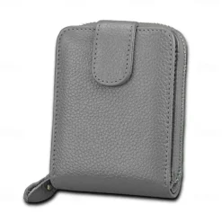 Rfid Credit Card Holder 16 Card Slots Wallet Genuine Leather Driver License ID Card Holder Walet Credit Card Case with Magnetic Shut Single Compartment for Women Men