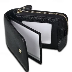 Rfid Credit Card Holder 16 Card Slots Wallet Genuine Leather Driver License ID Card Holder Walet Credit Card Case with Magnetic Shut Single Compartment for Women Men