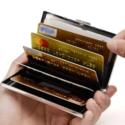 RFID Credit Card Holder Stainless Steel Credit Card Wallet Business Card Holder for Women Men