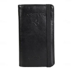 RFID Leather Passport Holder Portable Multi-function Document Package Ultra-thin Passport Credit Card Holder Travel Cover Case