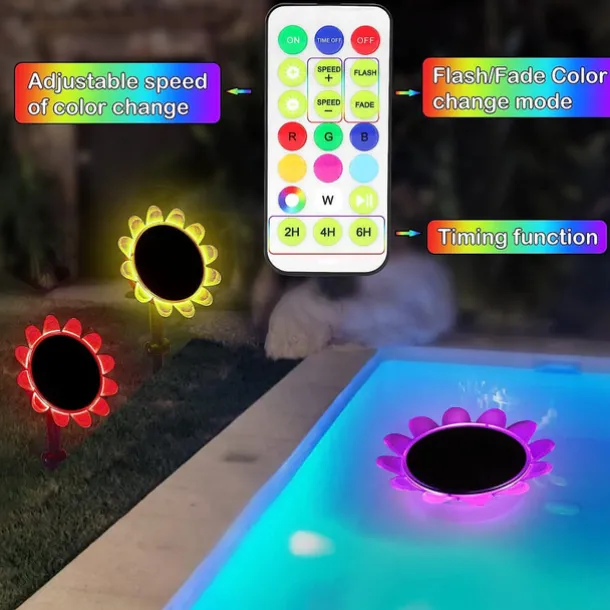 RGB Floating Light Solar LED Pool Light Waterproof Outdoor Garden Light for Swimming Pool Pond Holiday Park Landscape Decoration 1/2 PCS