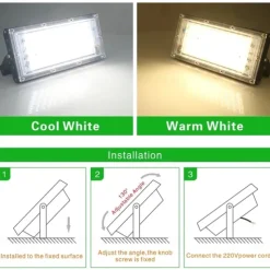 RGB LED Flood Light Waterproof IP65 AC 220V Spotlight Outdoor Garden Lighting Led Reflector Cast Light Floodlights 1/2pcs