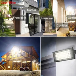 RGB LED Flood Light Waterproof IP65 AC 220V Spotlight Outdoor Garden Lighting Led Reflector Cast Light Floodlights 1/2pcs