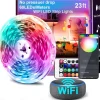 RGB LED Strip Lights Kit, High Brightness 7m 3.5m Strip Lights without Voltage Drop, Samrt WIFI or Bluetooth Controller Music Synchronization Control APP Control Suitable for Family Atmosphere Festivals Music Party