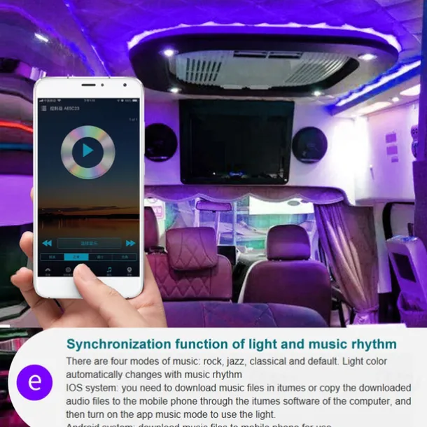 RGB LED Strip Lights Kit, High Brightness 7m 3.5m Strip Lights without Voltage Drop, Samrt WIFI or Bluetooth Controller Music Synchronization Control APP Control Suitable for Family Atmosphere Festivals Music Party