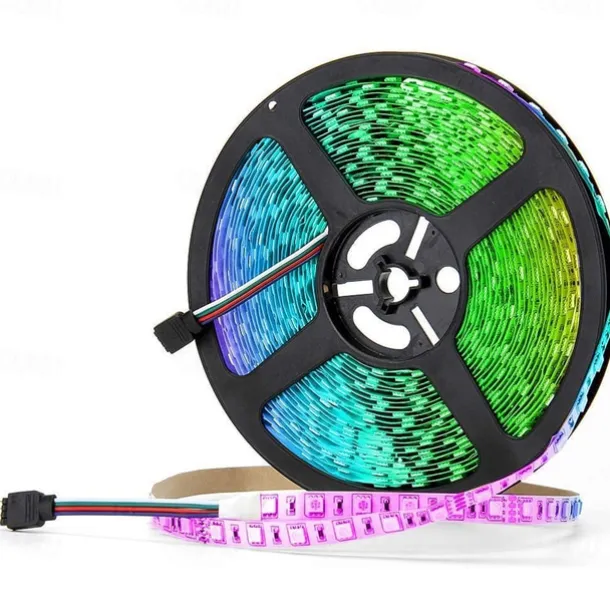 RGB LED Strip Lights Kit, High Brightness 7m 3.5m Strip Lights without Voltage Drop, Samrt WIFI or Bluetooth Controller Music Synchronization Control APP Control Suitable for Family Atmosphere Festivals Music Party