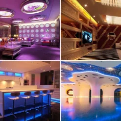 RGB LED Strip Lights Set Dimmable 20m 65.6ft Tiktok Lights 600 LEDs 5050 SMD 10mm Remote Control RC Cuttable Linkable Suitable for Vehicles Self-adhesive Color-Changing IP44