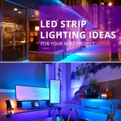 RGB LED Strip Lights Set Dimmable 20m 65.6ft Tiktok Lights 600 LEDs 5050 SMD 10mm Remote Control RC Cuttable Linkable Suitable for Vehicles Self-adhesive Color-Changing IP44