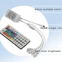 RGB LED Strip Lights Set Dimmable 20m 65.6ft Tiktok Lights 600 LEDs 5050 SMD 10mm Remote Control RC Cuttable Linkable Suitable for Vehicles Self-adhesive Color-Changing IP44