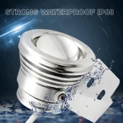 RGB Outdoor Submersible Lights Spotlight for Pond 10W Underwater Lights Waterproof Decorative for Swimming Pool Courtyard Garden 12V