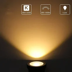 RGB Outdoor Submersible Lights Spotlight for Pond 10W Underwater Lights Waterproof Decorative for Swimming Pool Courtyard Garden 12V