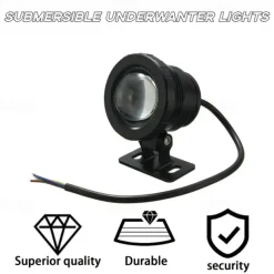 RGB Outdoor Submersible Lights Spotlight for Pond 10W Underwater Lights Waterproof Decorative for Swimming Pool Courtyard Garden 12V