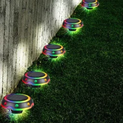 RGB Solar Buried Lamp No Wiring Required Automatic Lighting Energy-saving Easy Installation Solar LED Light Outdoor Lawn Lamp Pathway Decor Garden Supplies