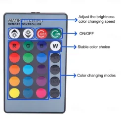 RGB Underwater LED Lights 10W 12V Pond Spotlight with Remote Control – Dimmable IP67 Waterproof Landscape Spot Lights for Yard, Patio and Swimming Pool