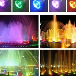 RGB Underwater LED Lights 10W 12V Pond Spotlight with Remote Control – Dimmable IP67 Waterproof Landscape Spot Lights for Yard, Patio and Swimming Pool
