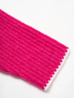 Ribbed Knit Wool Blend Drop Shoulder Cardigan