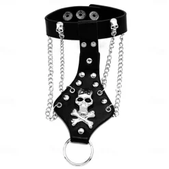 Ring Bracelet / Slave bracelet PU Leather Bracelet Finger Ring Retro Vintage Punk & Gothic Alloy For Cosplay Halloween Carnival Women's Costume Jewelry Fashion Jewelry