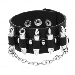 Ring Bracelet / Slave bracelet PU Leather Bracelet Finger Ring Retro Vintage Punk & Gothic Alloy For Cosplay Halloween Carnival Women's Costume Jewelry Fashion Jewelry