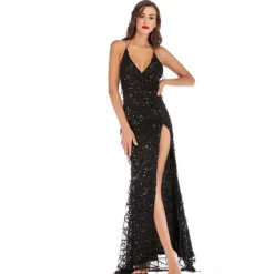 Roaring 20s 1920s Cocktail Dress Flapper Dress Dress Prom Dress Normal The Great Gatsby Charleston Wedding Guest Sequins Fancy Dress Women's Wedding Wedding Guest Event / Party Adults' Dress