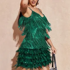 Roaring 20s 1920s Flapper Dress Dress The Great Gatsby Tassel Fringe Feather Tassel Feathers Fancy Dress Women's Masquerade Wedding Wedding Guest Party / Evening Adults Dress Homecoming Dresses