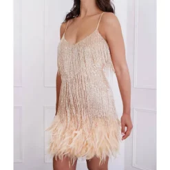 Roaring 20s 1920s Flapper Dress Dress The Great Gatsby Tassel Fringe Feather Tassel Feathers Fancy Dress Women's Masquerade Wedding Wedding Guest Party / Evening Adults Dress Homecoming Dresses