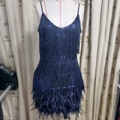 Roaring 20s 1920s Flapper Dress Dress The Great Gatsby Tassel Fringe Feather Tassel Feathers Fancy Dress Women's Masquerade Wedding Wedding Guest Party / Evening Adults Dress Homecoming Dresses