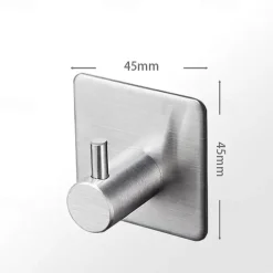 Robe Hook Self-adhesive Contemporary Stainless Steel Bathroom Towel Hook Wall Mounted 4pcs