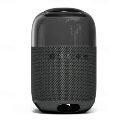 Rockmia Tower Speaker Outdoor 8W RGB Bluetooth 5.3 EBS-708 Waterproof Power Bass Music Player RGB Colorful LED Lighting Fabric