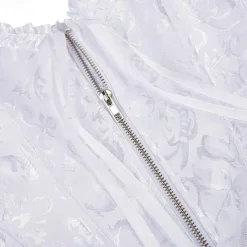 Rococo Punk & Gothic Medieval Overbust Corset Lingerie Bustier Zip-Up 12 Plastic Bones Fancy Dress Women's Royal Wedding Wedding Guest Carnival of Venice Adults' Corset