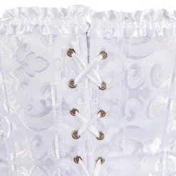 Rococo Punk & Gothic Medieval Overbust Corset Lingerie Bustier Zip-Up 12 Plastic Bones Fancy Dress Women's Royal Wedding Wedding Guest Carnival of Venice Adults' Corset