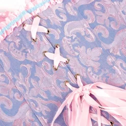 Rococo Punk & Gothic Medieval Overbust Corset Lingerie Bustier Zip-Up 12 Plastic Bones Fancy Dress Women's Royal Wedding Wedding Guest Carnival of Venice Adults' Corset