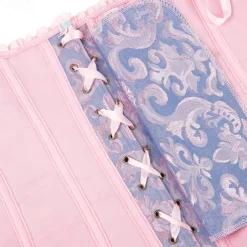 Rococo Punk & Gothic Medieval Overbust Corset Lingerie Bustier Zip-Up 12 Plastic Bones Fancy Dress Women's Royal Wedding Wedding Guest Carnival of Venice Adults' Corset