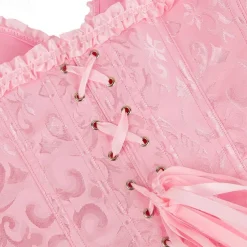 Rococo Punk & Gothic Medieval Overbust Corset Lingerie Bustier Zip-Up 12 Plastic Bones Fancy Dress Women's Royal Wedding Wedding Guest Carnival of Venice Adults' Corset