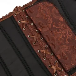 Rococo Punk & Gothic Medieval Overbust Corset Lingerie Bustier Zip-Up 12 Plastic Bones Fancy Dress Women's Royal Wedding Wedding Guest Carnival of Venice Adults' Corset