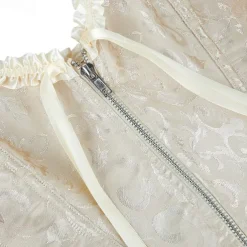 Rococo Punk & Gothic Medieval Overbust Corset Lingerie Bustier Zip-Up 12 Plastic Bones Fancy Dress Women's Royal Wedding Wedding Guest Carnival of Venice Adults' Corset