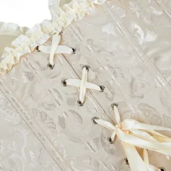 Rococo Punk & Gothic Medieval Overbust Corset Lingerie Bustier Zip-Up 12 Plastic Bones Fancy Dress Women's Royal Wedding Wedding Guest Carnival of Venice Adults' Corset