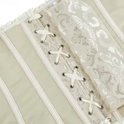 Rococo Punk & Gothic Medieval Overbust Corset Lingerie Bustier Zip-Up 12 Plastic Bones Fancy Dress Women's Royal Wedding Wedding Guest Carnival of Venice Adults' Corset